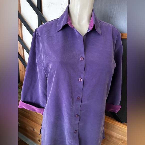 Jaclyn Smith Classic Purple Set - Size Blouse M size Skirt S  pre loved - Picture 2 of 5